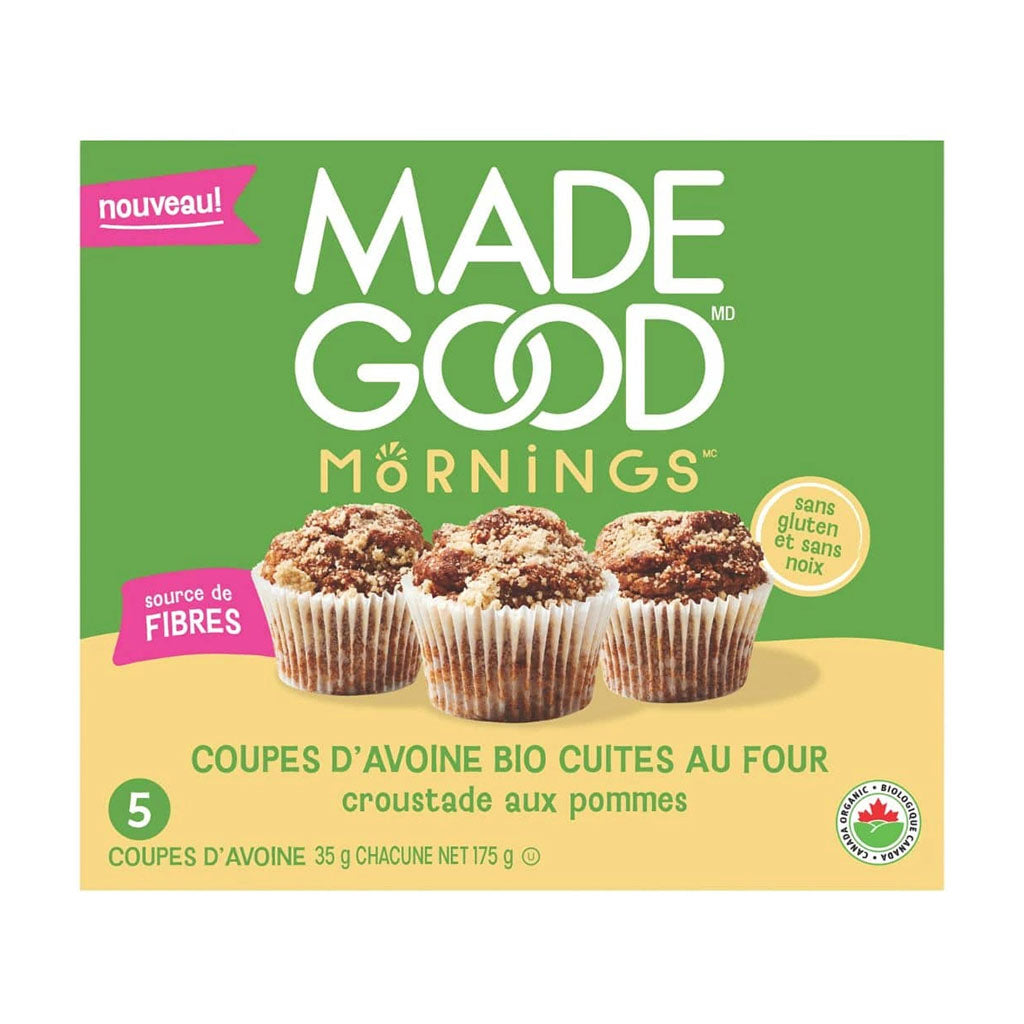 coupes d'avoine bio cuites au four croustade aux pommes Made Good - La Boite à Grains