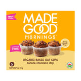 Mornings organic baked oat cups banana chocolate chip Made Good - La Boite à Grains