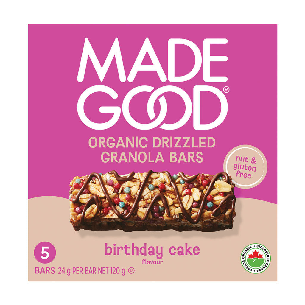 organic drizzled granola bars birthday cake Made Good - La Boite à Grains