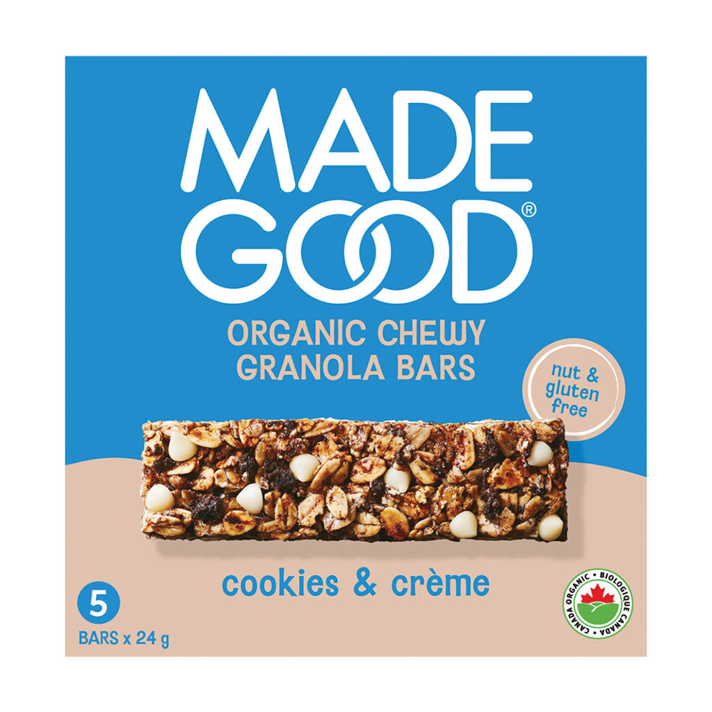 Organic chewy granola bars cookies & crème Made Good - La Boite à Grains