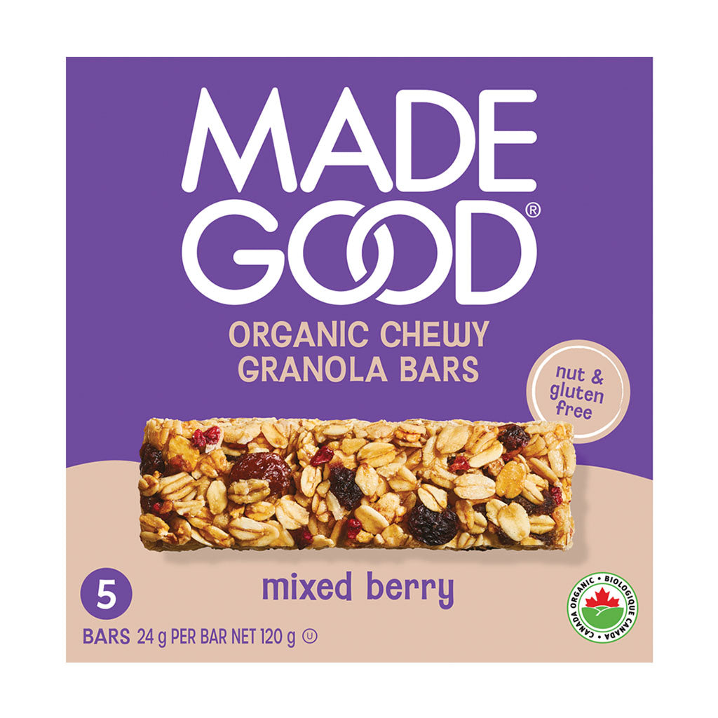 Organic chewy granola bars mixed berry Made Good - La Boite à Grains