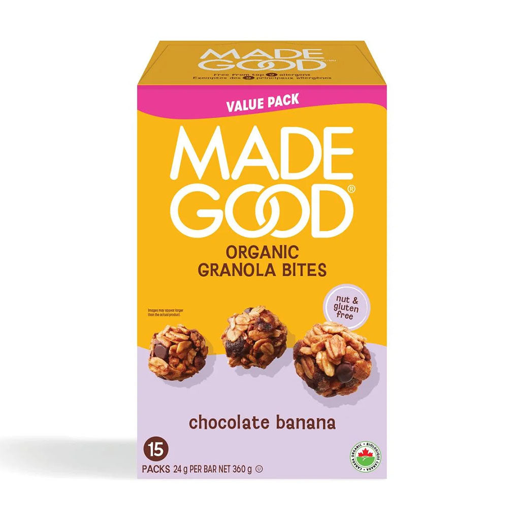 organic granola bites chocolate banana value pack Made Good - La Boite à Grains