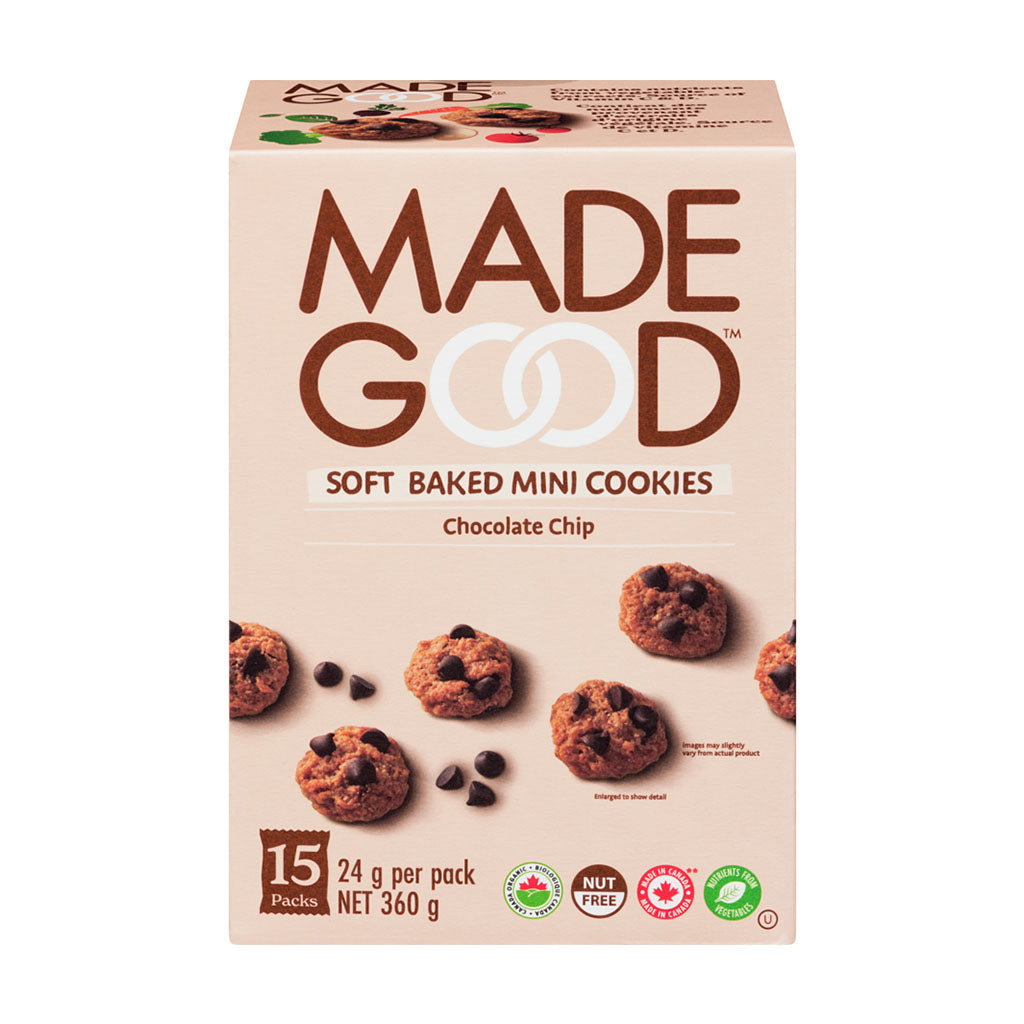 soft baked mini cookies chocolate chip Made Good - La Boite à Grains