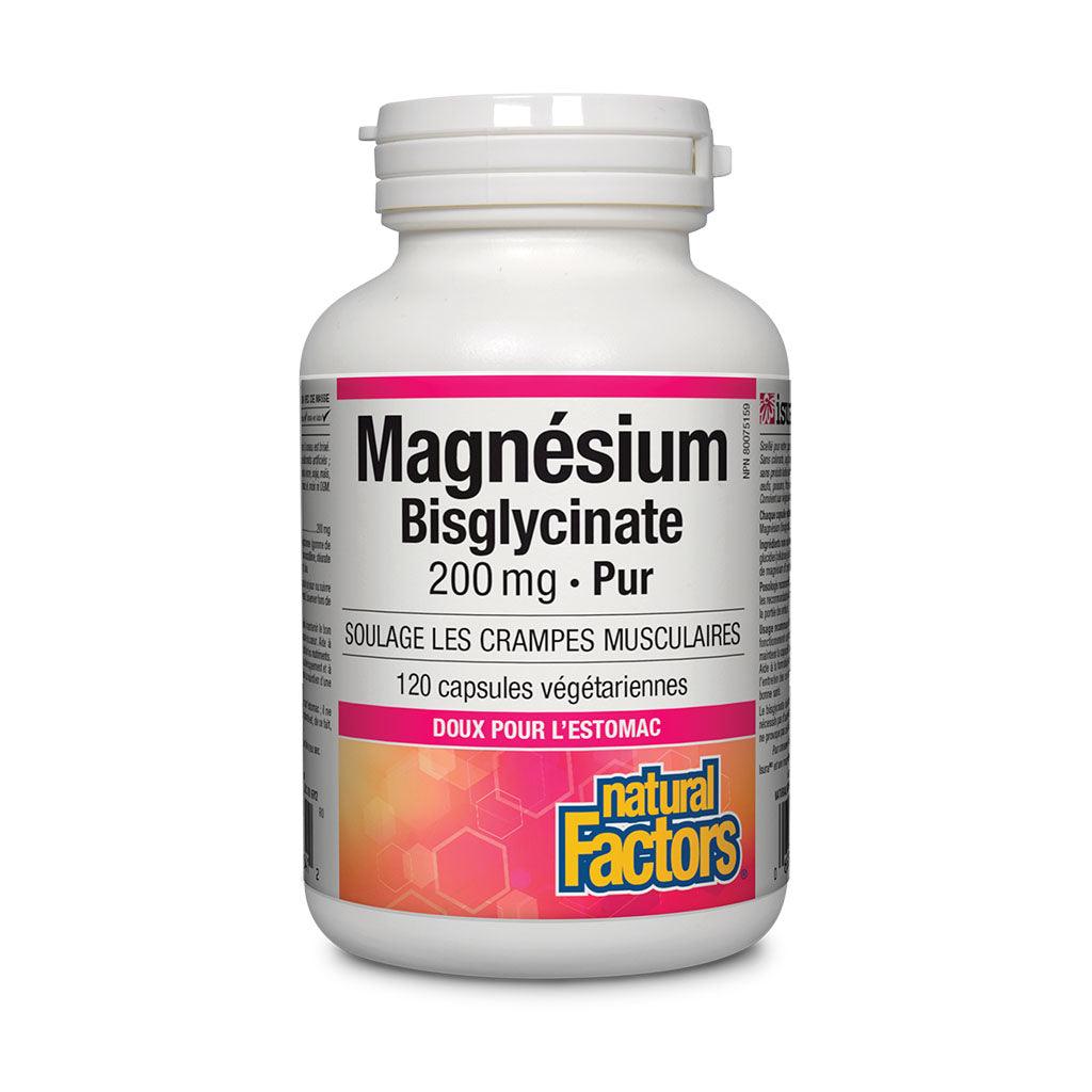 Magnésium Bisglycinate Pur (Capsules) Natural Factors - La Boite à Grains