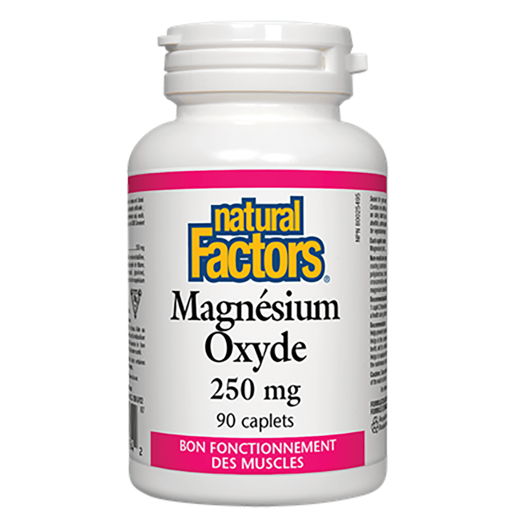 Magnésium Oxyde 250 mg Natural Factors - La Boite à Grains