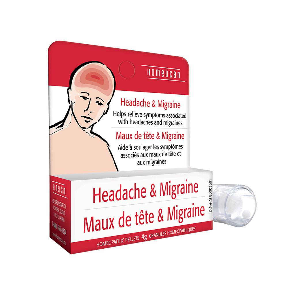 Maux de Tête & Migraine (Granules) Homeocan - La Boite à Grains