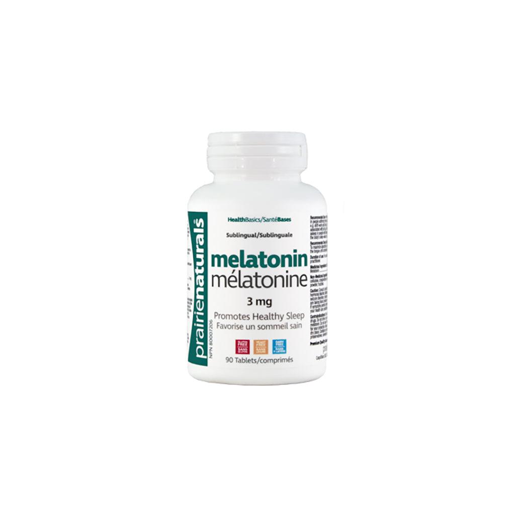 Mélatonine 3 mg en Comprimés Prairie Naturals - La Boite à Grains