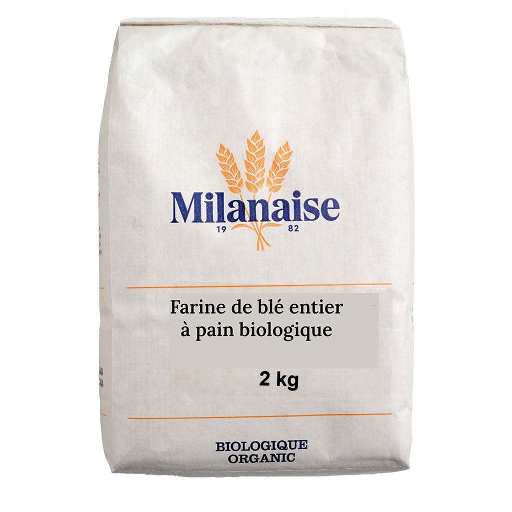 farine de blé entier à pain biologique Milanaise - La Boite à Grains