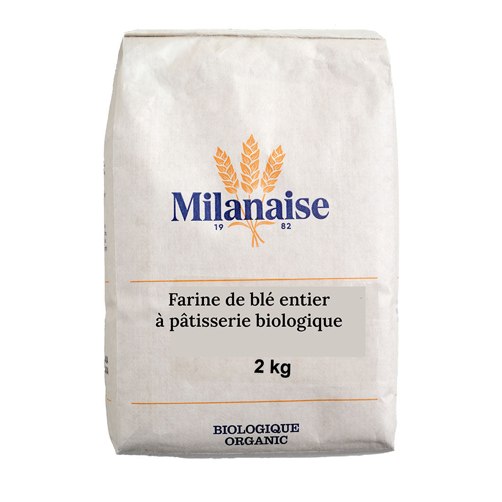 farine de blé entier à pâtisserie biologique Milanaise - La Boite à Grains