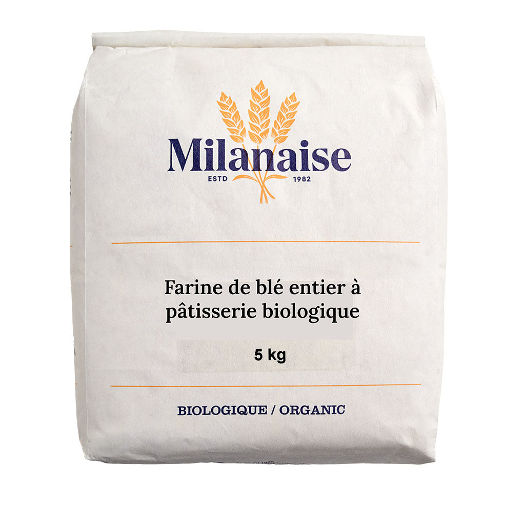 farine de blé entier à pâtisserie biologique Milanaise - La Boite à Grains