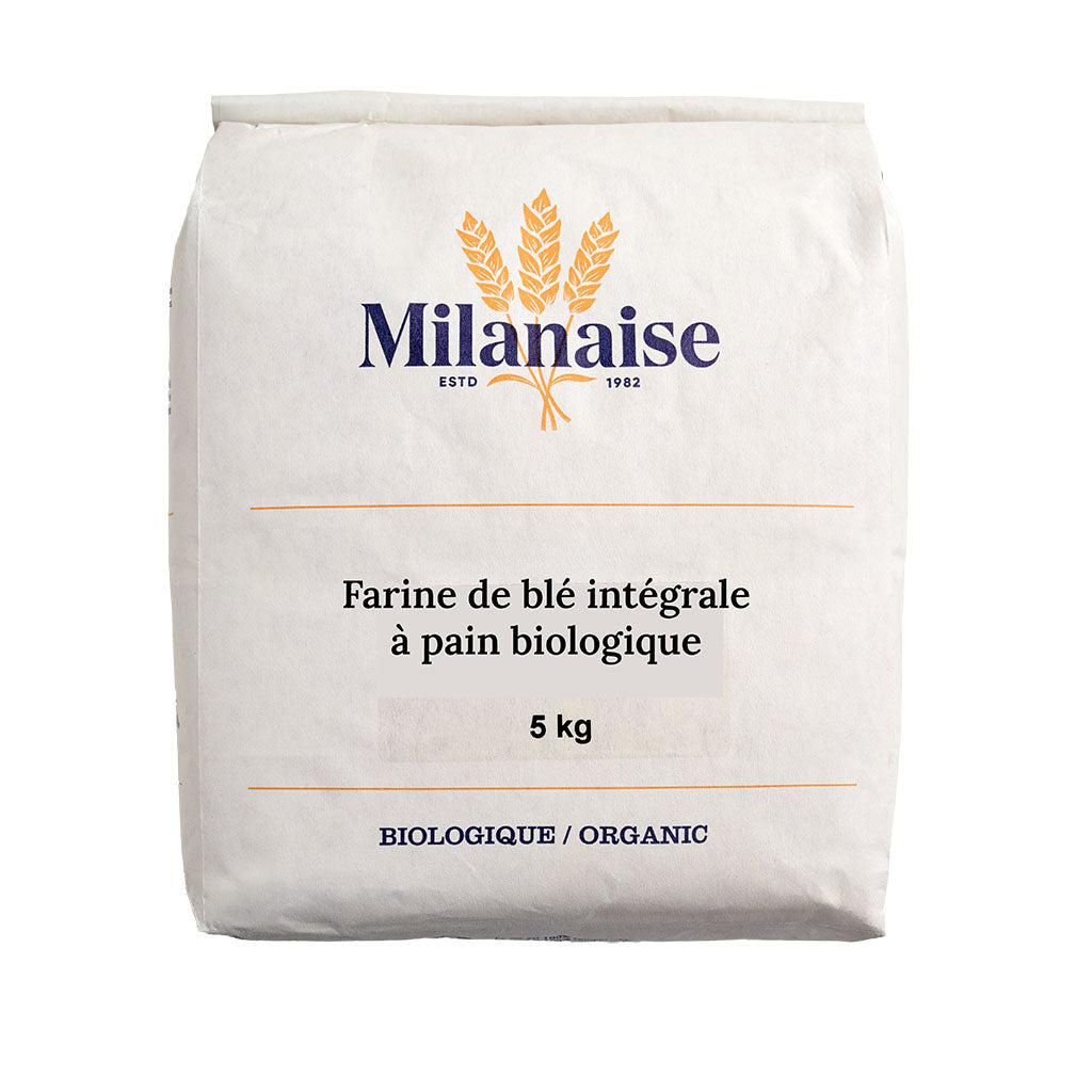 farine de blé intégrale à pain biologique Milanaise - La Boite à Grains