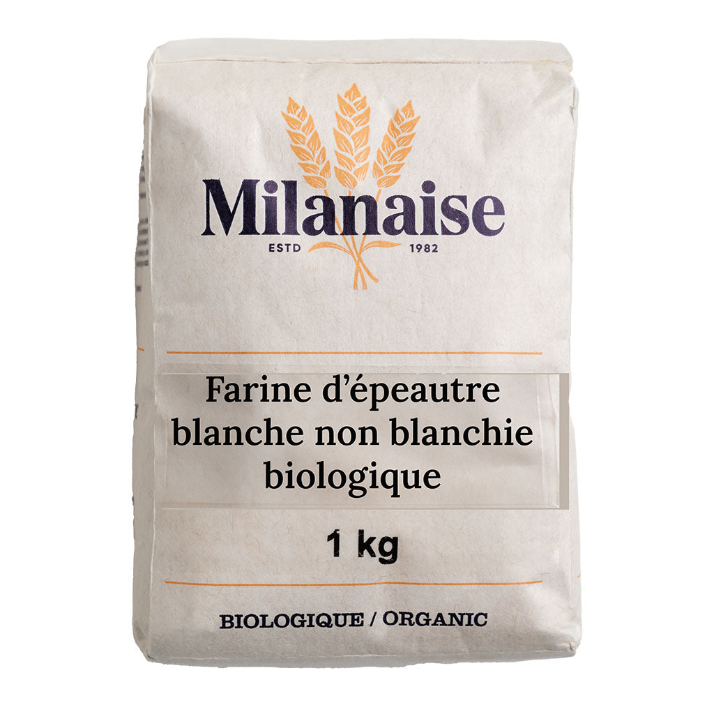 farine d'épeautre blanche non blanchie biologique Milanaise - La Boite à Grains