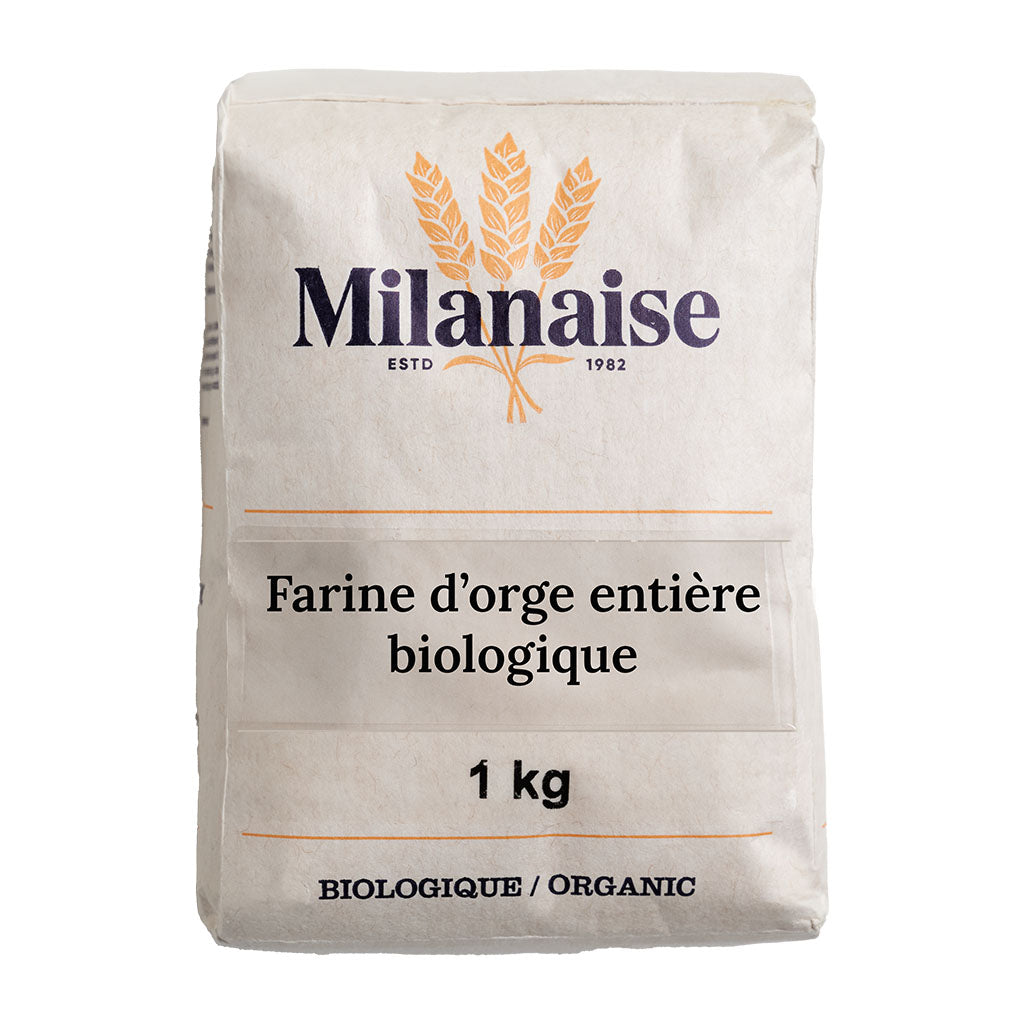 farine d'orge entière biologique Milanaise - La Boite à Grains