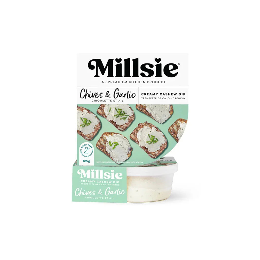 Millsie Creamy Cashew Chives and Garlic Dip - La Boite à Grains