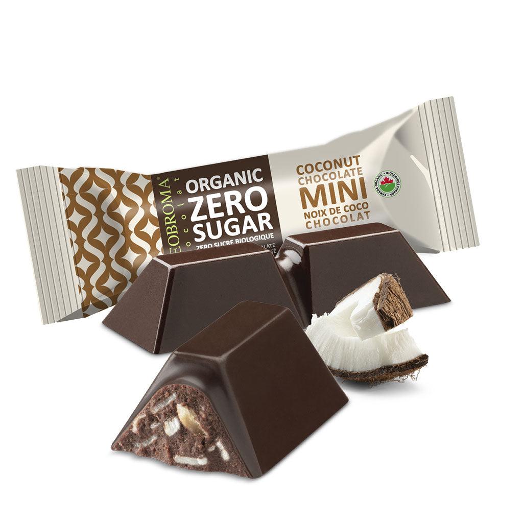 Mini Chocolat Noir Noix de Coco Zéro Sucre Biologique Theobroma - La Boite à Grains