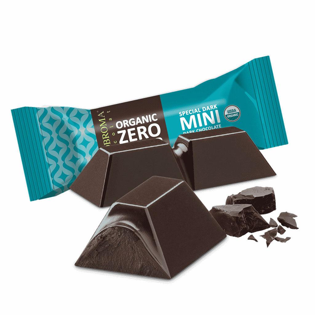 Mini Chocolat Noir Zéro Sucre Biologique Theobroma - La Boite à Grains