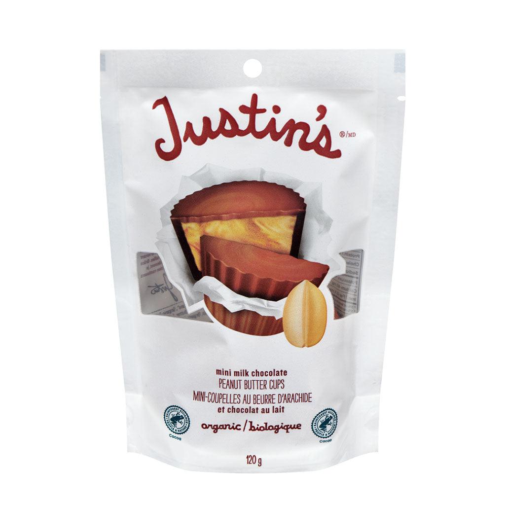 Mini Coupelles au Beurre d'Arachide et Chocolat au Lait Biologique Justin's - La Boite à Grains