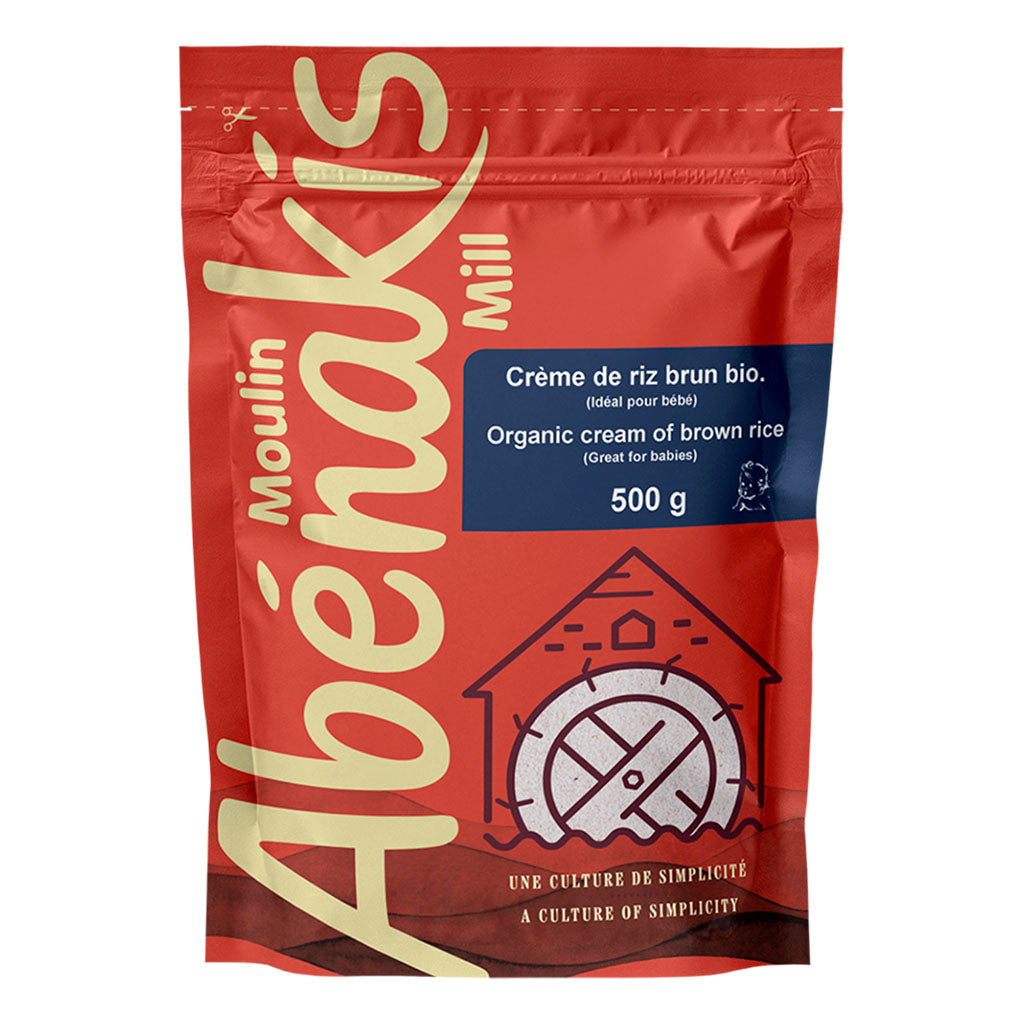 moulin abénakis crème de riz brun biologique bébé 500 g