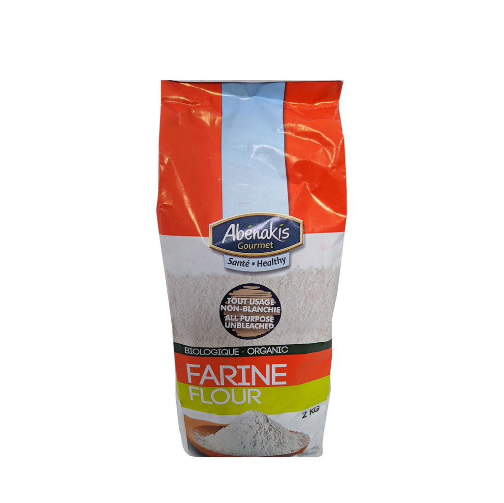 farine tout usage blanche non blanchie biologique 2 kg Moulin Abénakis - La Boite à Grains