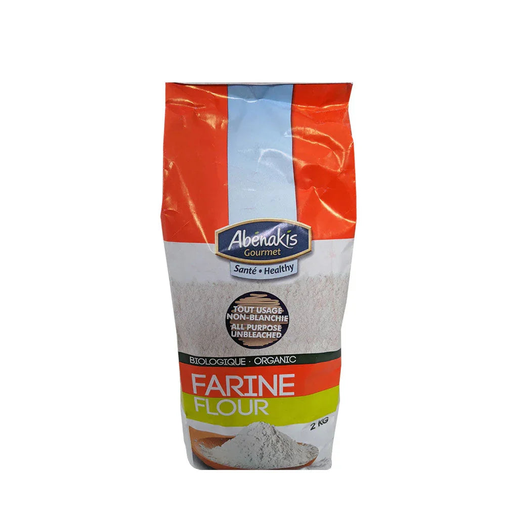 organic unbleached white all-purpose flour 2 kg Moulin Abénakis - La Boite à Grains