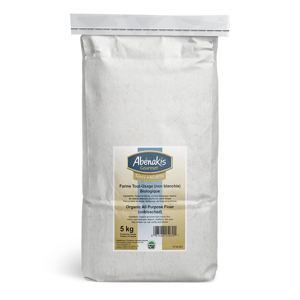 farine tout usage non blanchie biologique Moulin Abénakis - La Boite à Grains