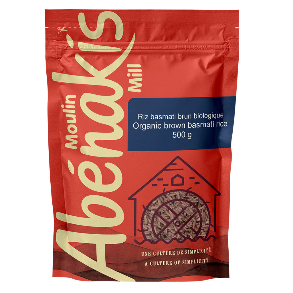 moulin abénakis riz basmati brun biologique 500 g