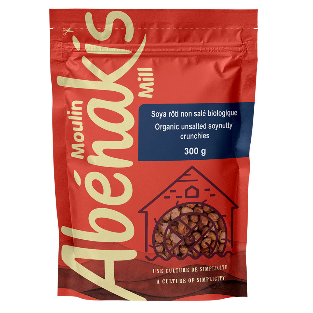moulin abénakis soya rôti non salé biologique 300 g