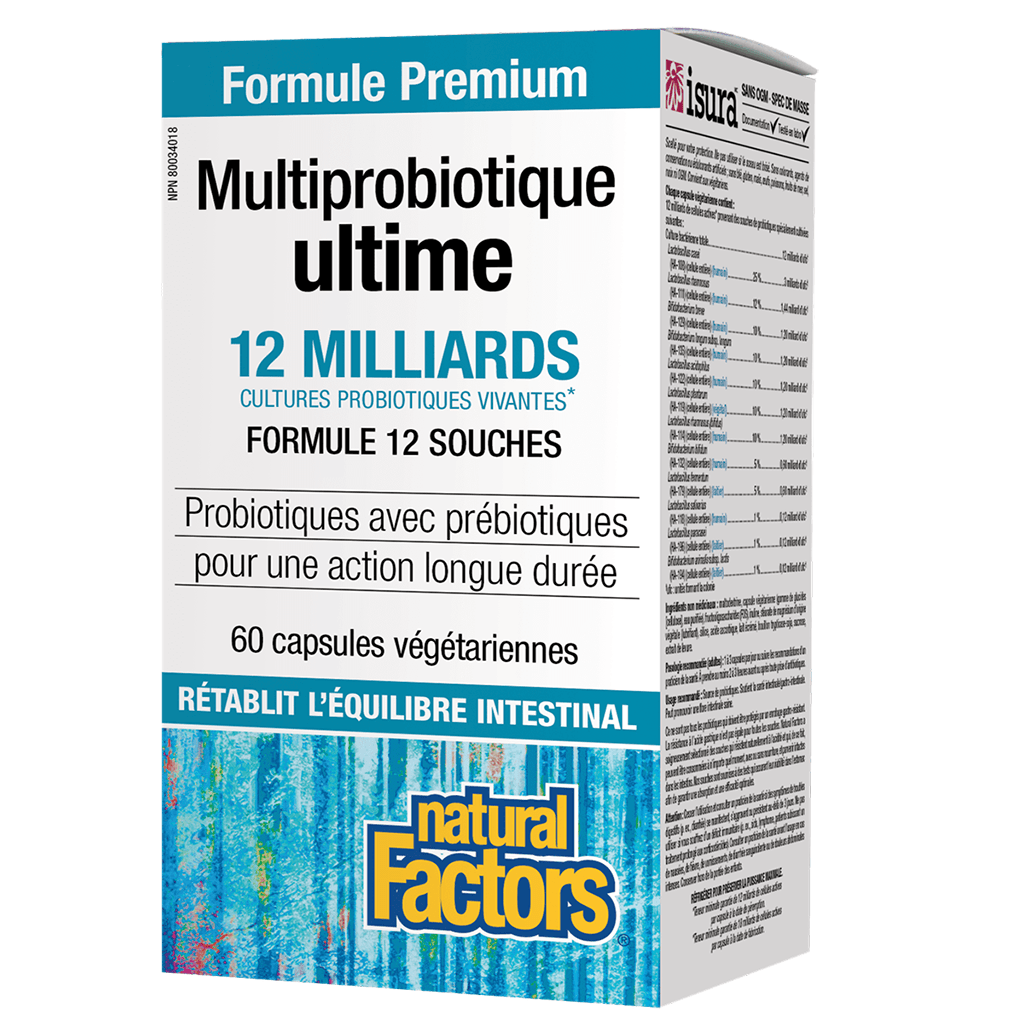 Multiprobiotique Ultime 12 Milliards Natural Factors - La Boite à Grains