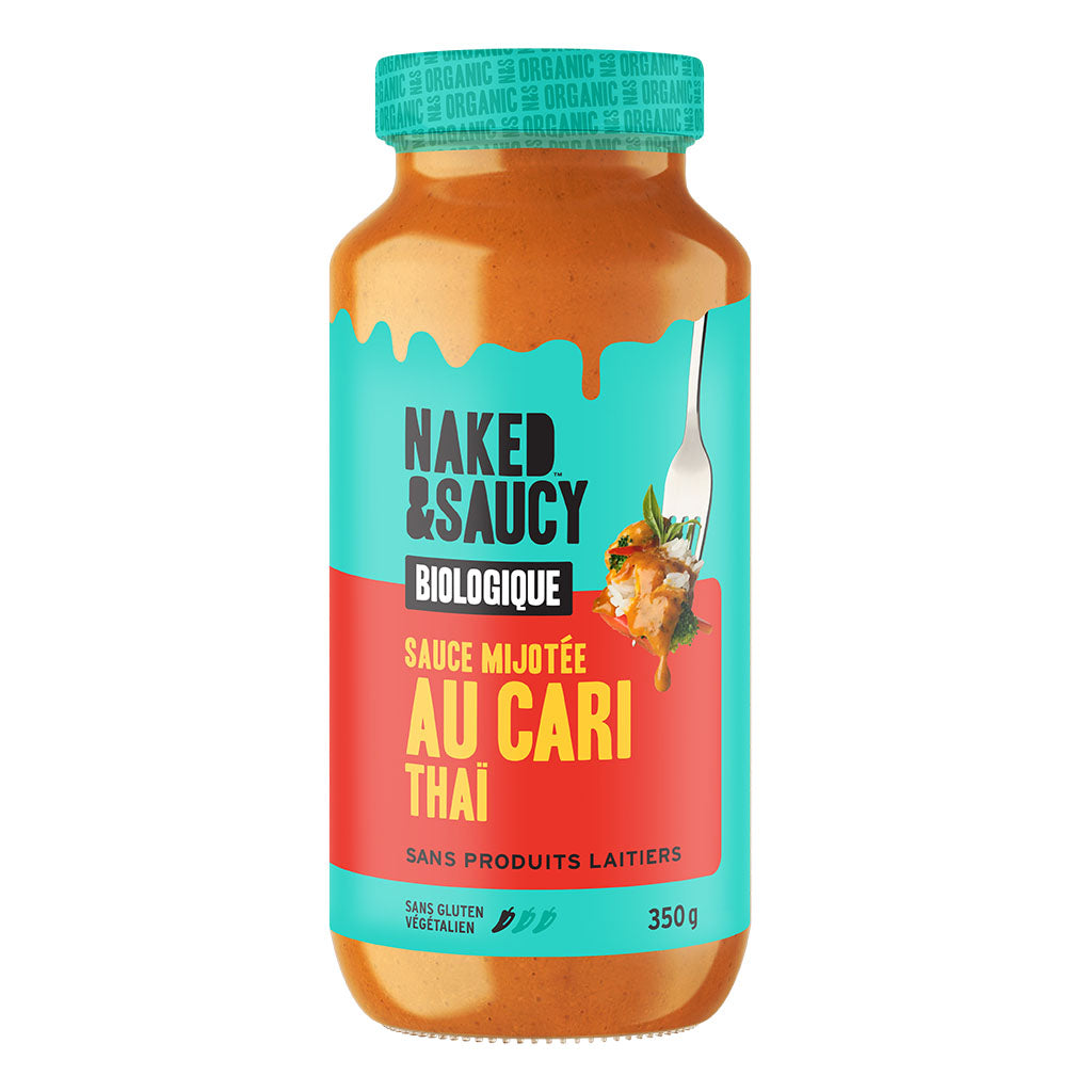 naked & saucy sauce mijotée au cari thaï biologique 350 g