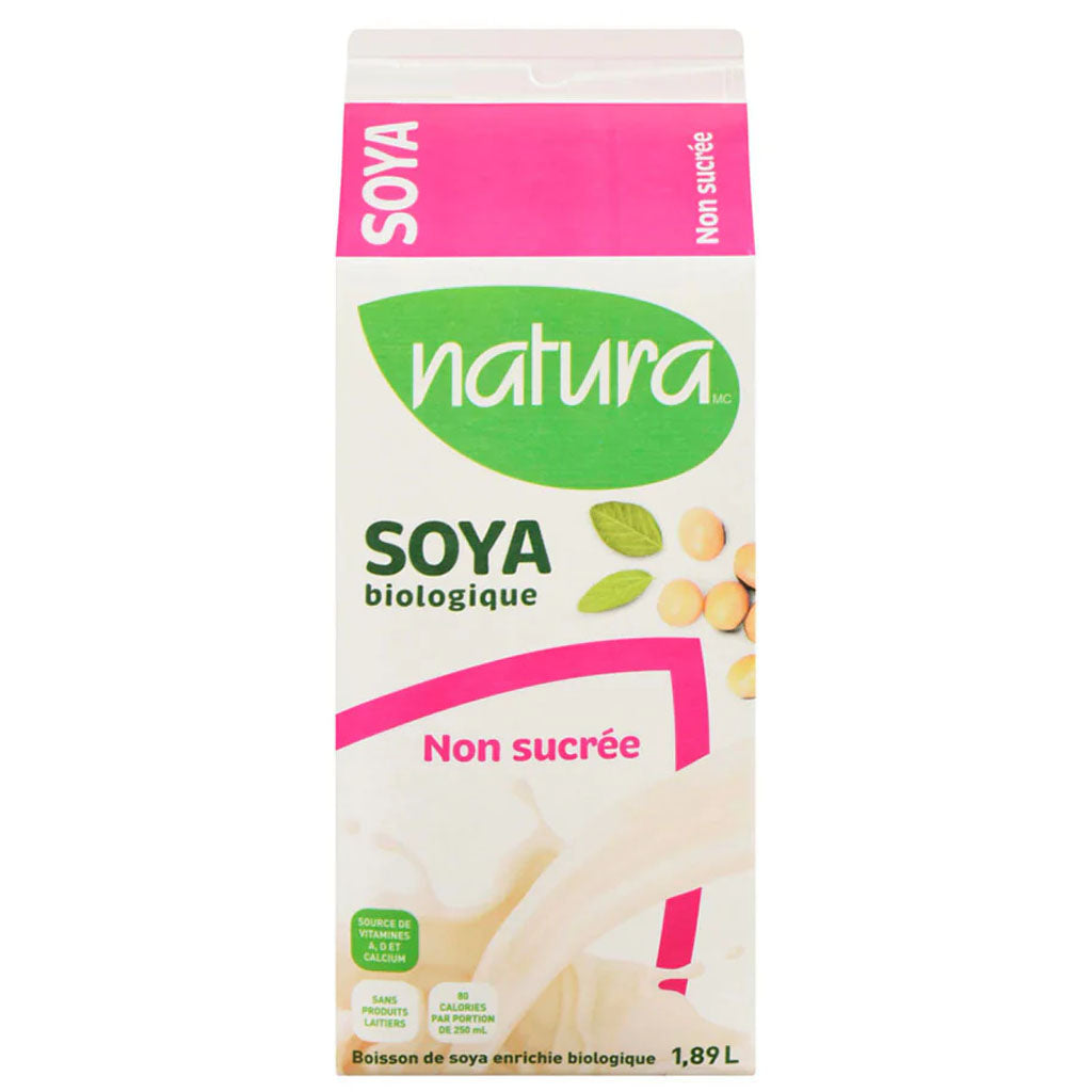 Natur-a boisson de soya non sucrée biologique 1.89 L - La Boite à Grains