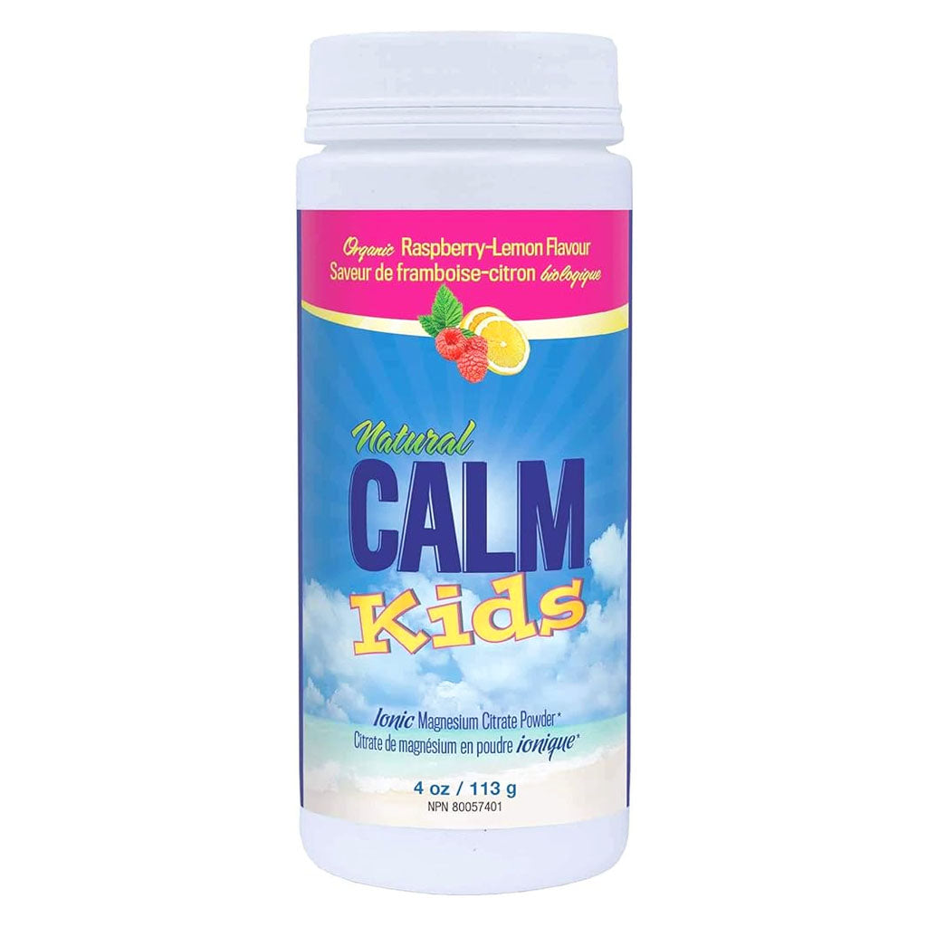 Natural Calm Citrate de Magnésium en Poudre Ionique pour Enfants Framboise Citron 113 g - La Boite à Grains