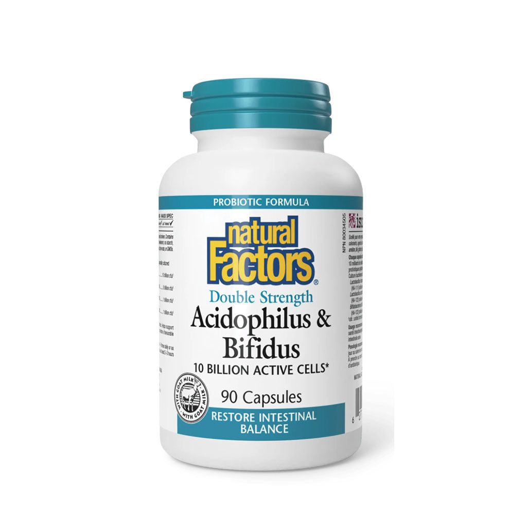 natural factors acidophilus bifidus double puissance - La Boite à Grains