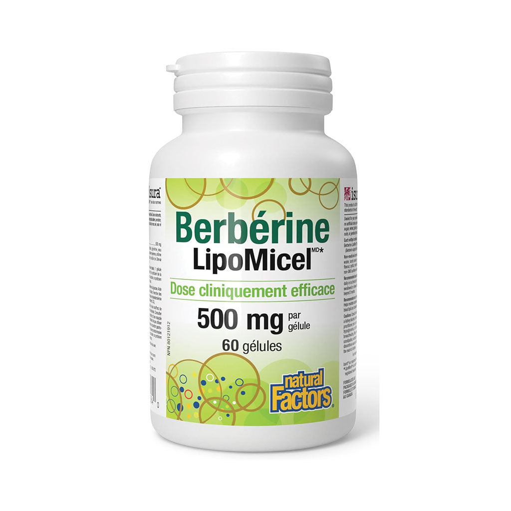 berbérine lipomicel 500 mg Natural Factors - La Boite à Grains