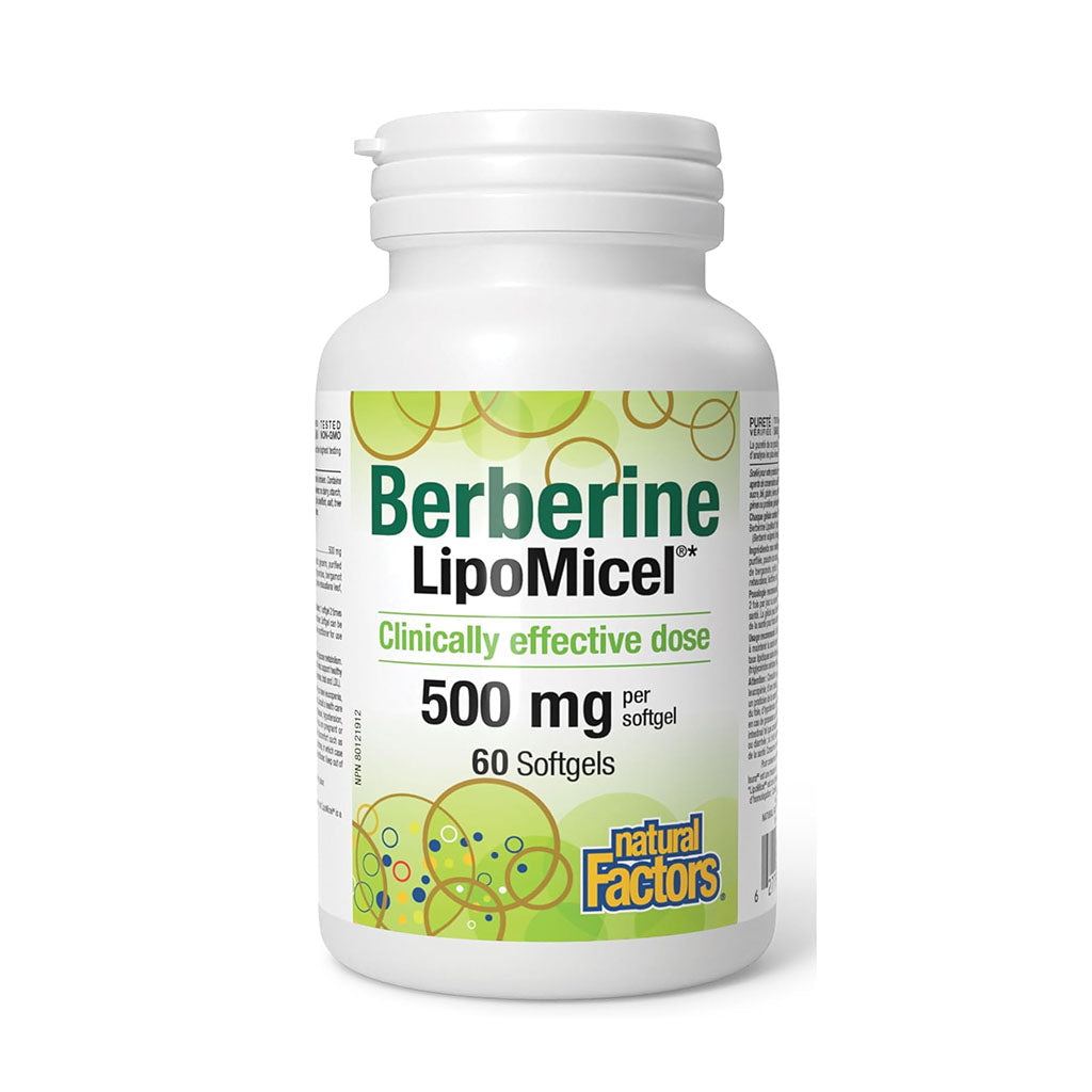 berberine lipomicel 500 mg Natural Factors - La Boite à Grains