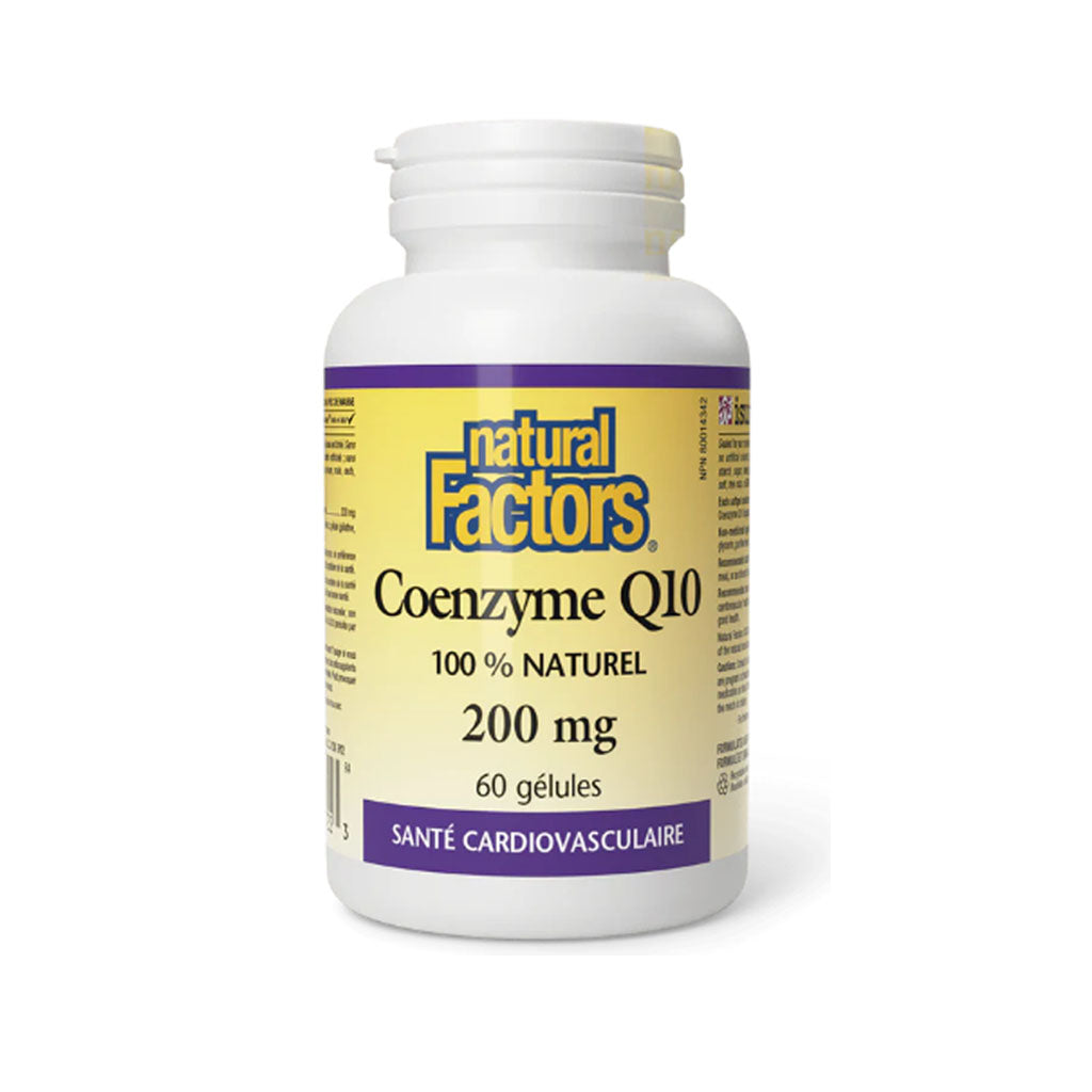 natural factors coenzyme q10 200 mg 60 gélules - La Boite à Grains
