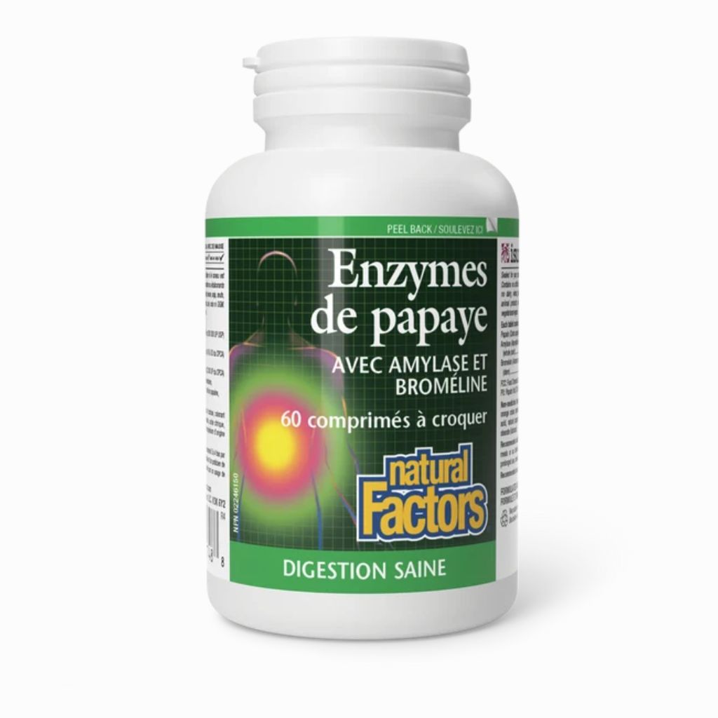 enzymes de papaye Natural Factors - La Boite à Grains