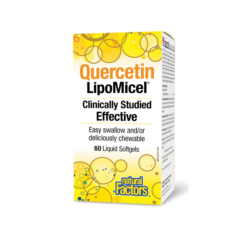 natural factors quercétine lipomicel 60 gélules liquides