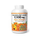 Natural Factors Vitamine C 500 mg Saveur d'Orange 180 cachets a croquer la boite a grains