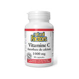natural factors vitamine c ascorbate de calcium 1000 mg 90 capsules la boite a grains