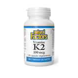 natural factors vitamine k2 100 mcg 120 capsules végétariennes - La Boite à Grains