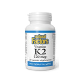 natural factors vitamine k2 120 mcg 120 capsules vegetariennes la boite a grains