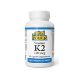 natural factors vitamine k2 120 mcg 60 capsules vegetariennes la boite a grains