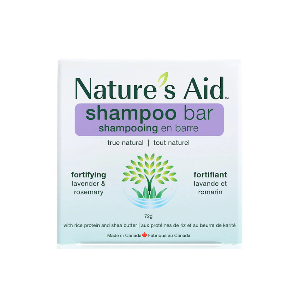 nature's aid shampoing en barre tout naturel fortifiant lavande et romarin - La Boite à Grains
