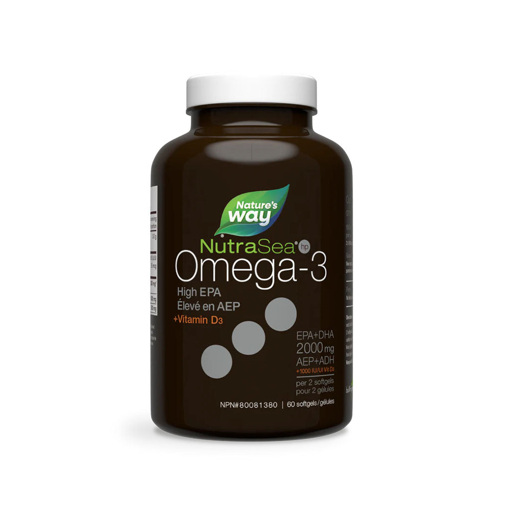 NutraSea oméga-3 élevé en AEP + vitamine D3 Nature's Way - La Boite à Grains