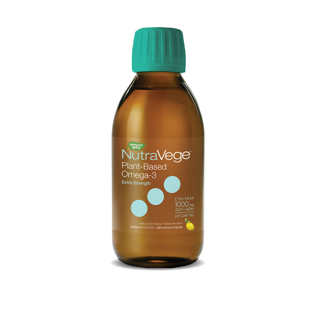 nature's way nutravege oméga-3 extra fort citron 200 ml - La Boite à Grains