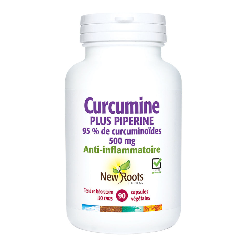 new roots herbal curcumine plus pipérine 90 capsules végétales
