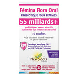 new roots herbal femina flora oral probiotique pour femmes 55 milliards 30 capsules végétales