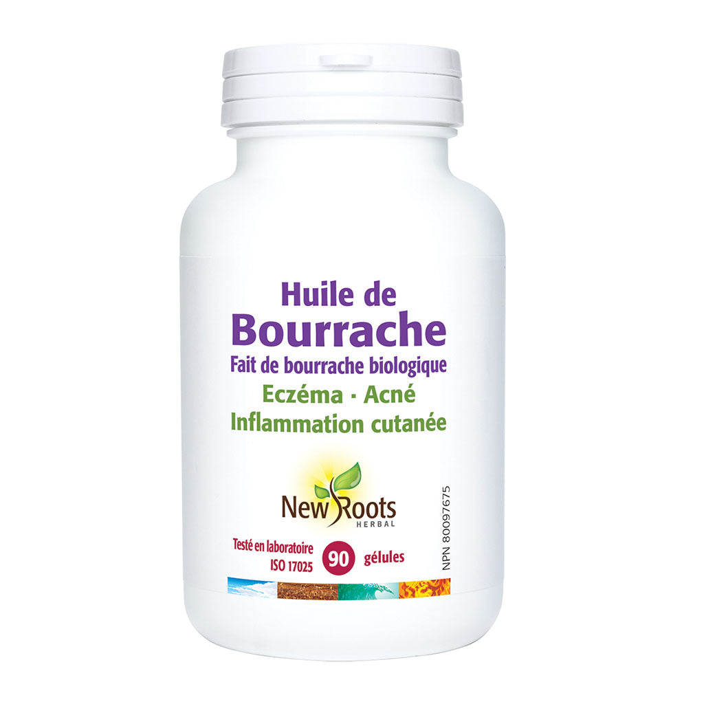 huile de bourrache New Roots - La Boite à Grains