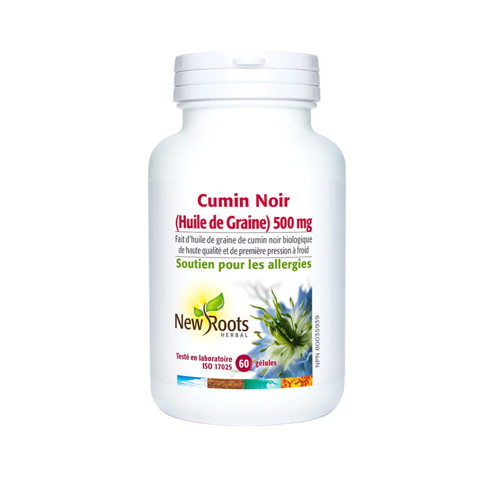 new roots herbal huile de cumin noir 500 mg 60 gélules