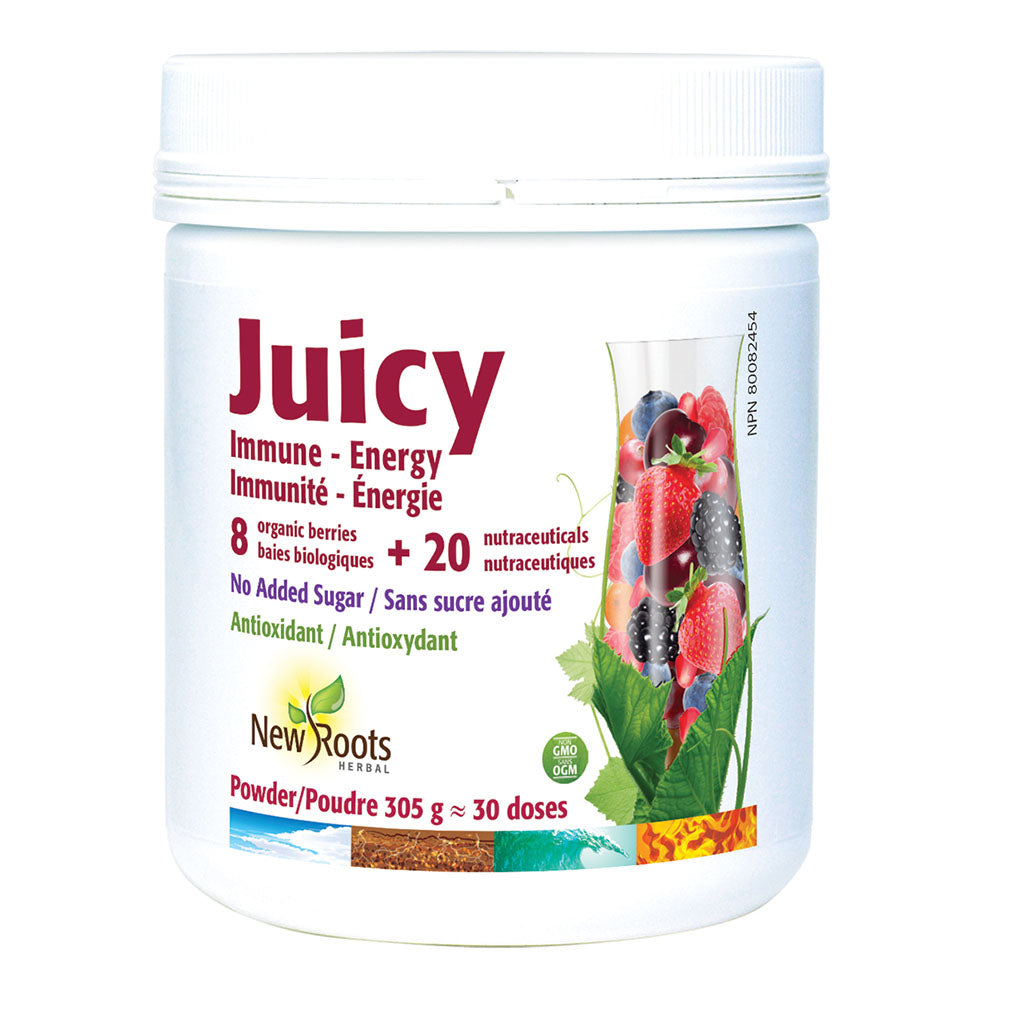 juicy immunité énergie New Roots - La Boite à Grains